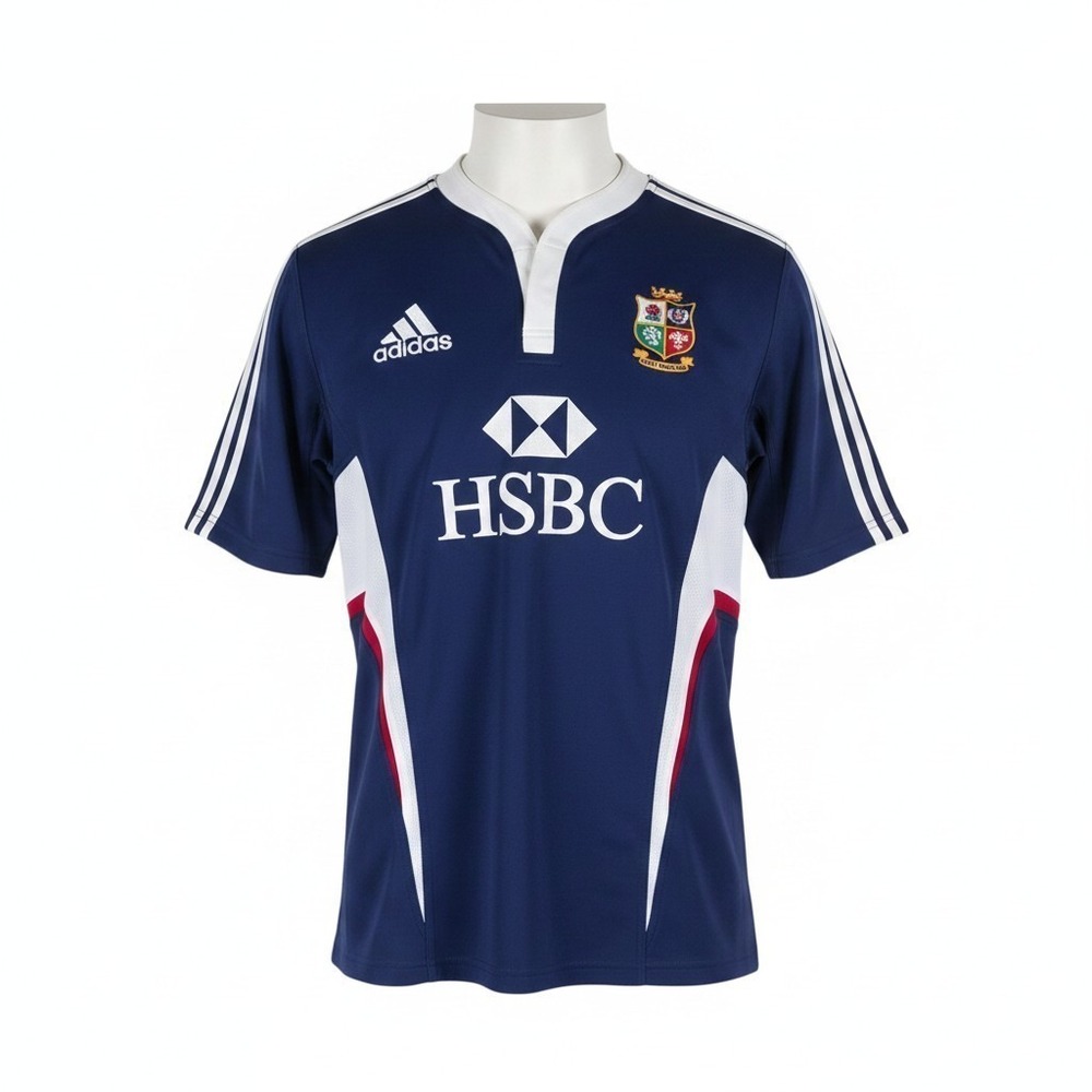 Vtg Adidas British & Irish Lions 2009 Tour Rugby Jersey Mens L Blue HSBC Shirt